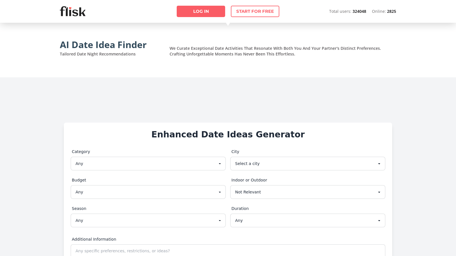 AI Dating Ideas Generator