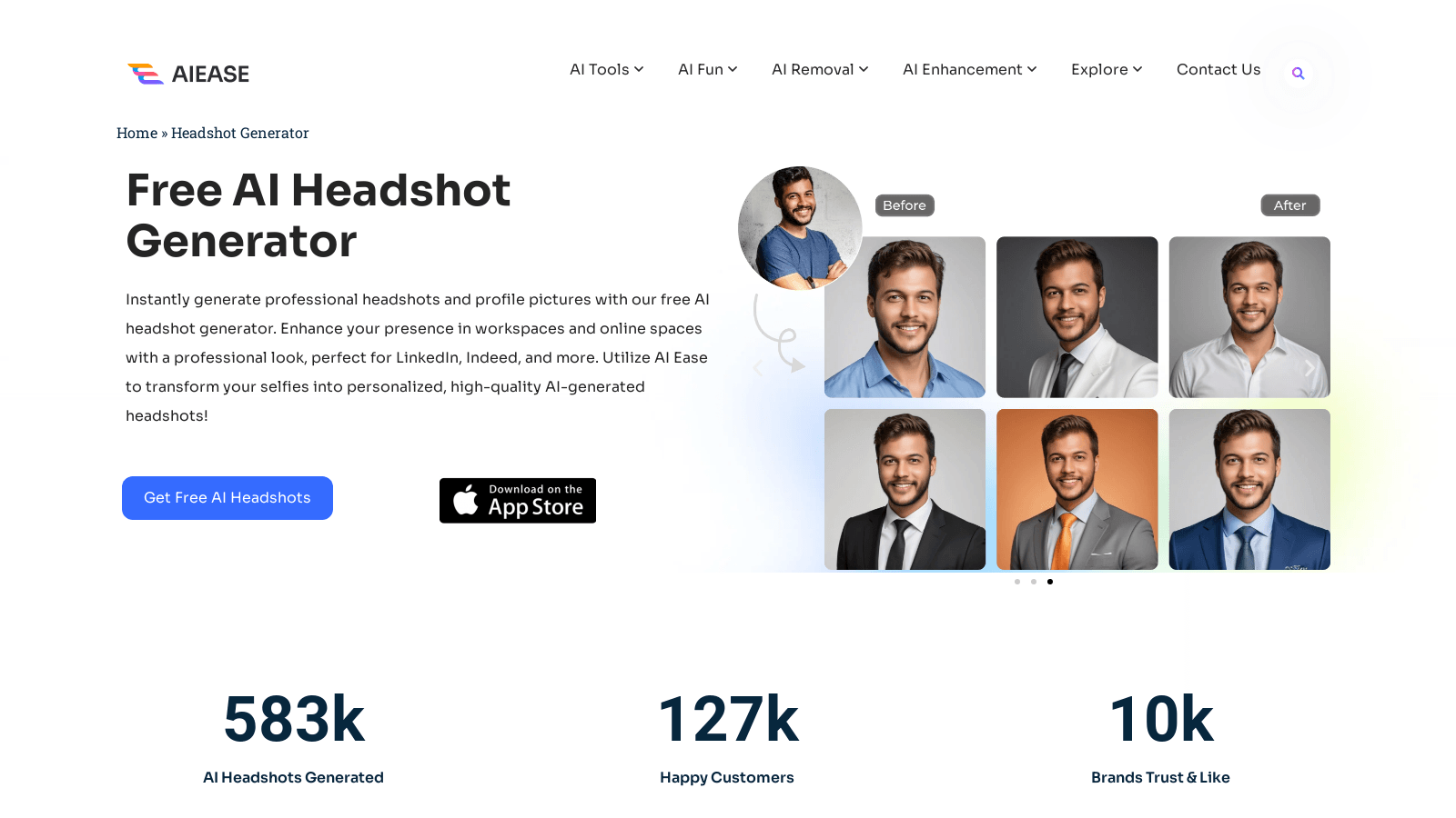 AI Ease: AI Headshot Generator