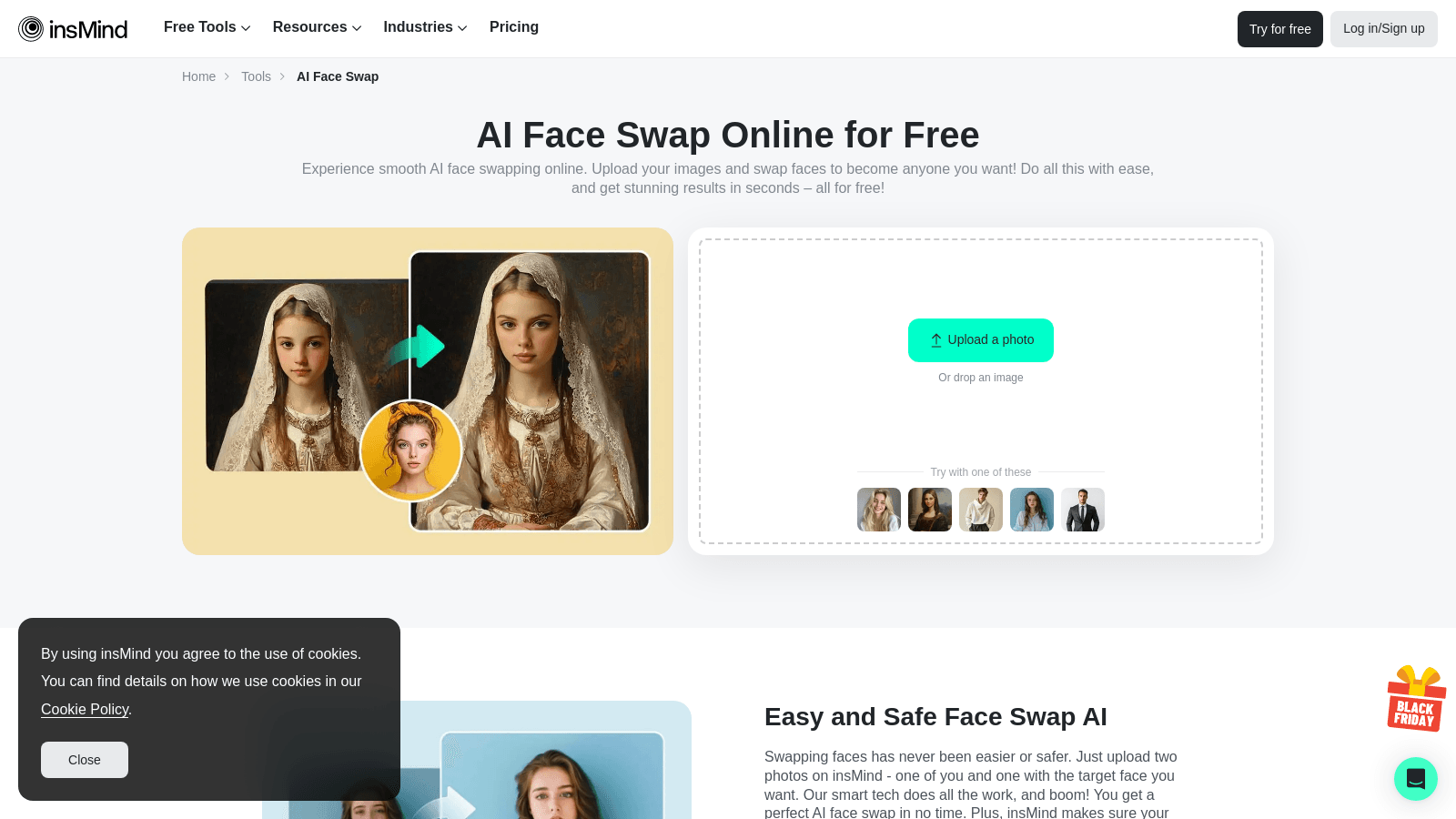 insMind AI Face Swap